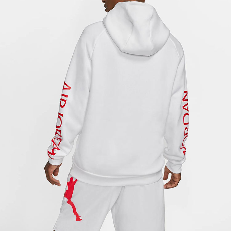 Jordan Jumpman Classics Logo Pullover Hoodie White - Warm Thickened Fleece BV6011-100 圖 5