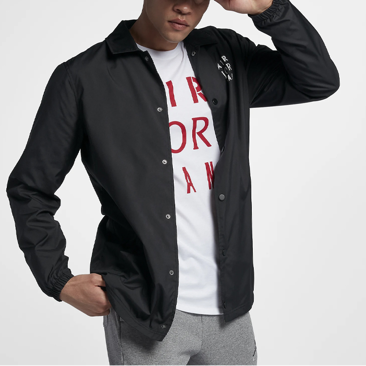 Details for 喬丹Jumpman教練夾克黑色版 AJ6796-010
