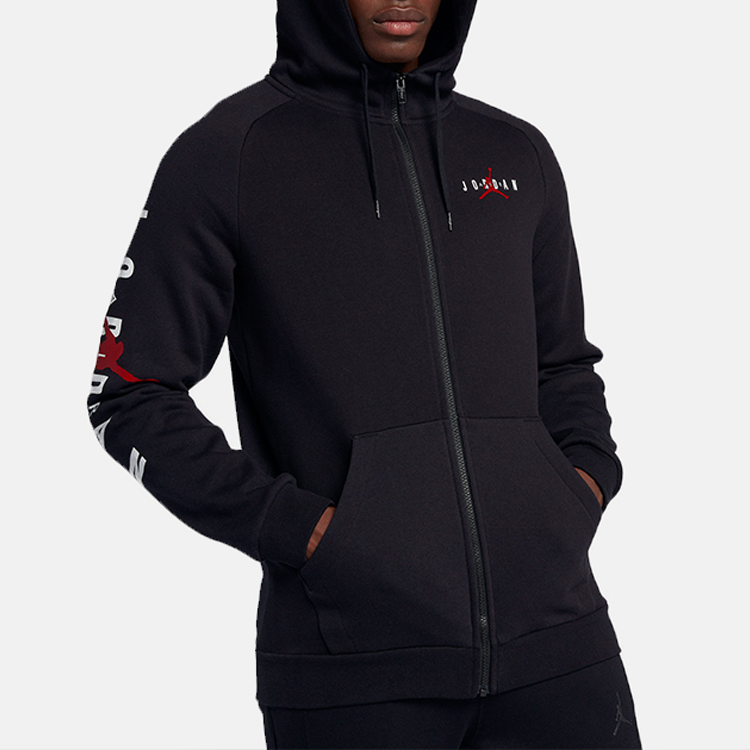 Jordan Jumpman Fleece Hoodie Zip-Up Jacket Black AH6241-011 圖 4