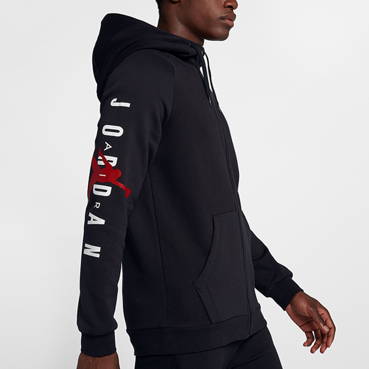 Jordan Jumpman Fleece Hoodie Zip-Up Jacket Black AH6241-011 圖 5