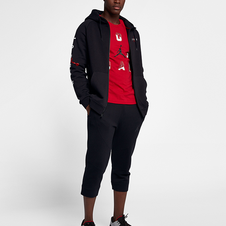 Jordan Jumpman Fleece Hoodie Zip-Up Jacket Black AH6241-011 圖 7