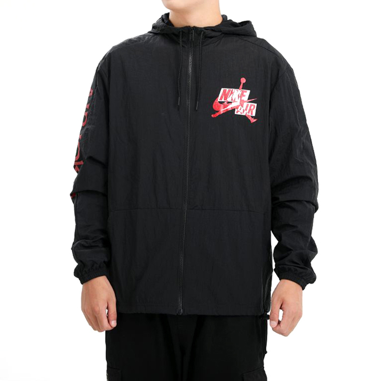 Purchase Jordan Jumpman Full-Zip Windbreaker Jaket Hitam CN3824-010