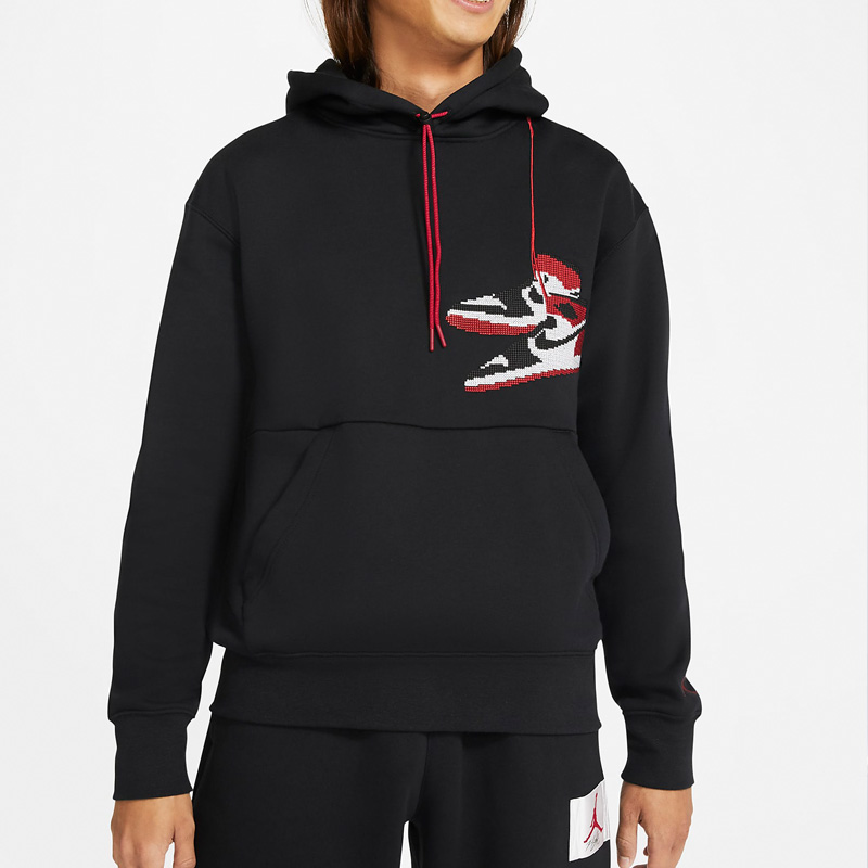 Shop Jordan Jumpman Holiday Fleece Hoodie Pullover Black CT3458-010
