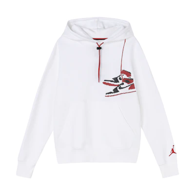 Jordan Jumpman Holiday White Pullover Hoodie Casual Sportswear CT3458-100