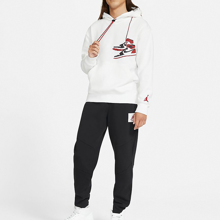 Jordan Jumpman Holiday White Pullover Hoodie Casual Sportswear CT3458-100 圖 4