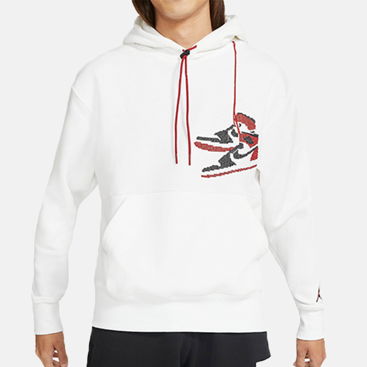 Jordan Jumpman Holiday White Pullover Hoodie Casual Sportswear CT3458-100 圖 5