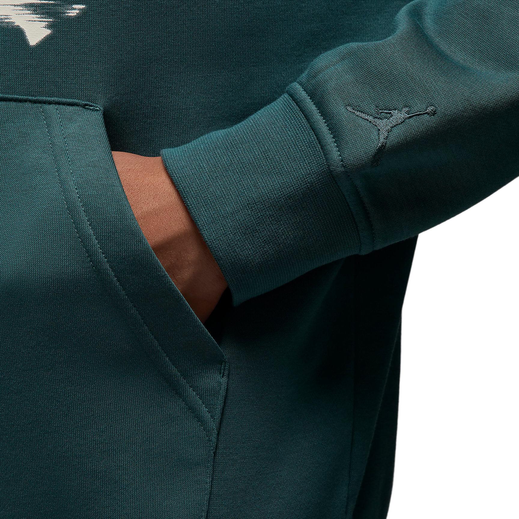 Jordan Jumpman MVP Fleece Pullover Hoodie Oxidized Green Unisex Lightweight FV7227-366 圖 4