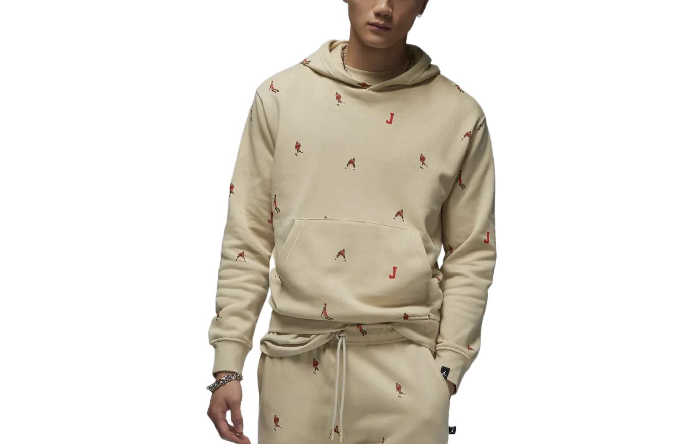 Jordan Jumpman Pullover Hoodie Logo Print Mens Casual Off-White DV9393-206