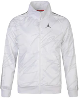Jordan Jumpman White Printed Knit Utility Jacket Casual Wear AR4461-100 Jordan Jumpman White Printed Knit Utility Jacket Casual Wear AR4461-100