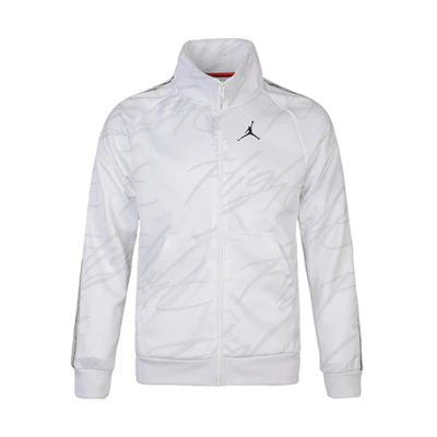 Jordan Jumpman White Printed Knit Utility Jacket Casual Wear AR4461-100