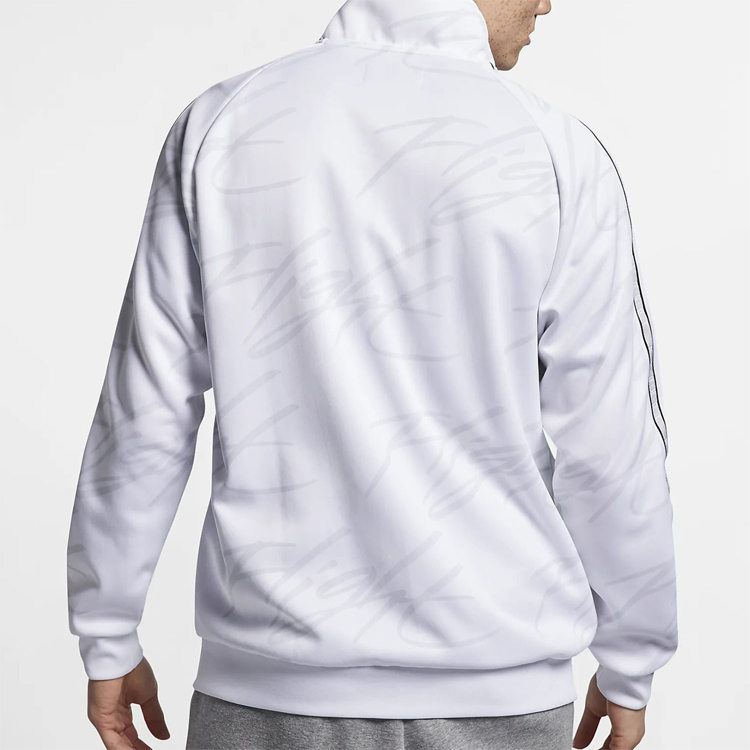 Details for Jordan Jumpman White Printed Knit Utility Jacket Casual Wear AR4461-100