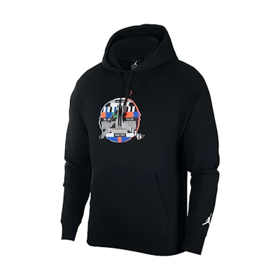Jordan Knit Geometric Pattern Casual Hoodie Black CW8620-010