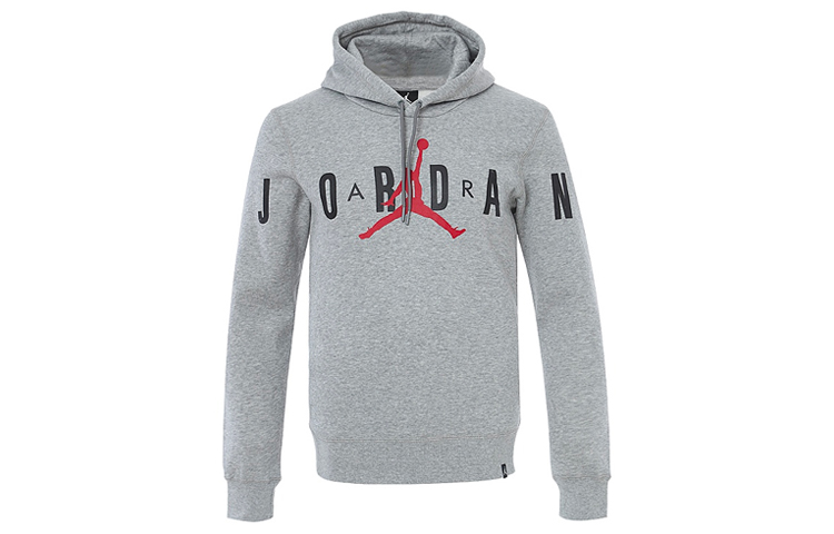 Jordan Knit Logo Fleece Pullover Hoodie Grey 834372-063