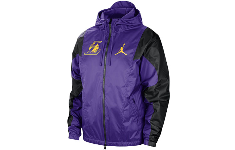 Jordan LA Lakers NBA Courtside Statement Windbreaker Purple Jacket DR2447-504
