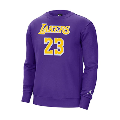 Jordan LA Lakers Retro Fleece Crewneck Sweatshirt Court Purple CN1052-504
