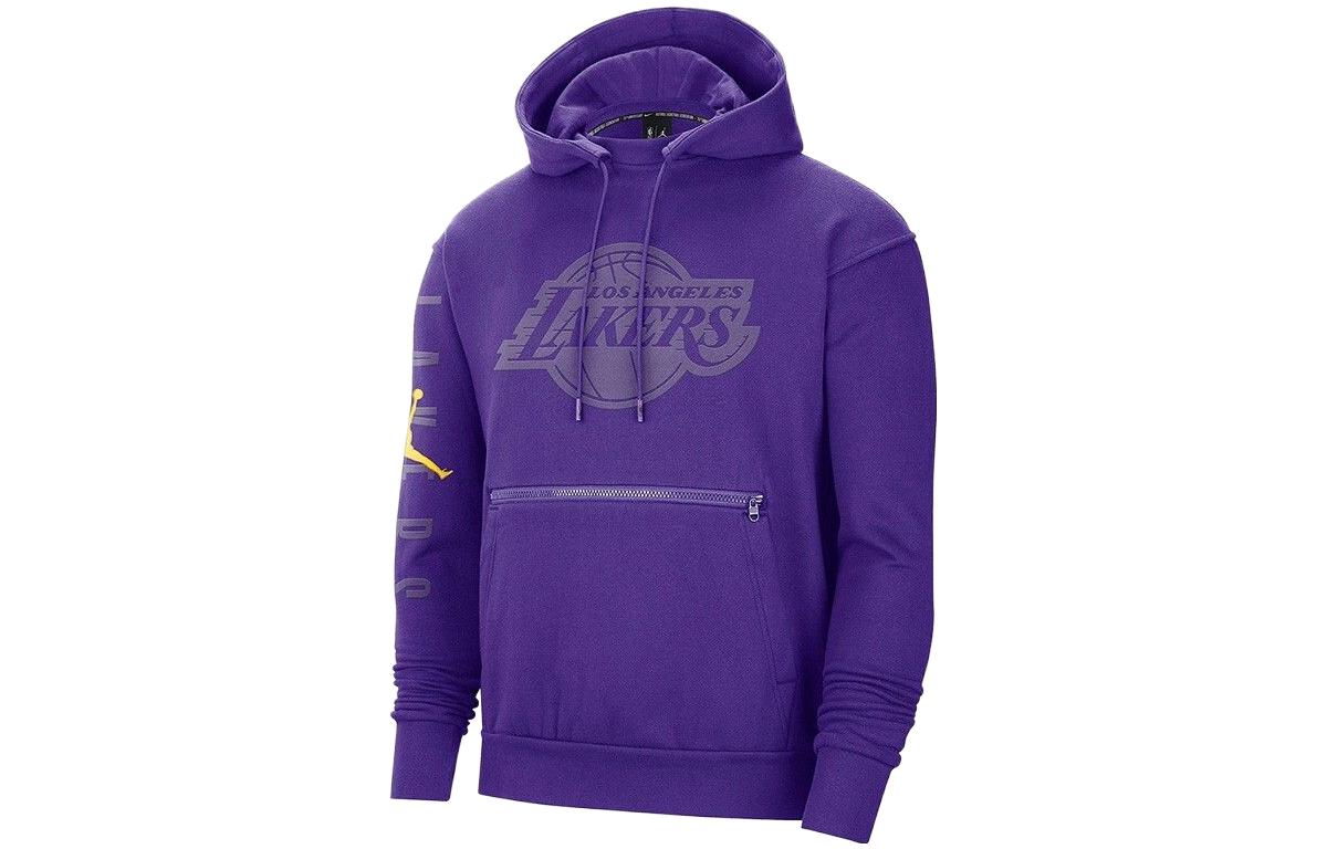 Jordan Lakers Retro Pullover Hoodie Purple - Casual and Comfortable Style DB1527-504