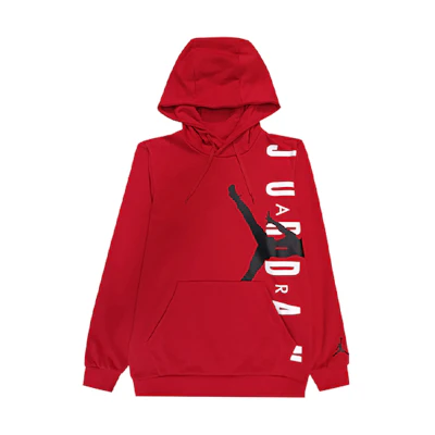 Jordan Large Logo Fleece Pullover Basketball Hoodie Red () CD5871-687