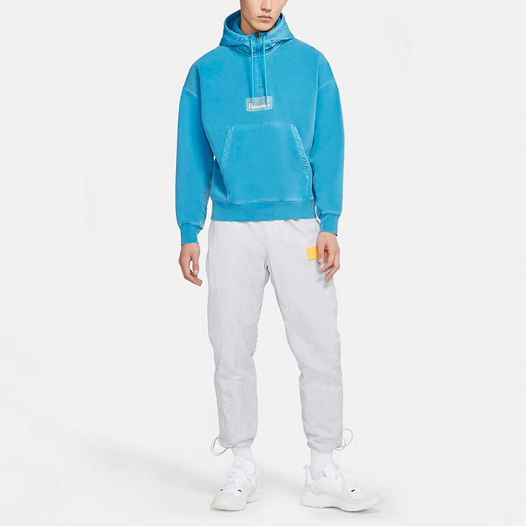 Sizing Jordan Laser Blue Half-Zip Pullover Hoodie Casual Woven Knit CK9037-446