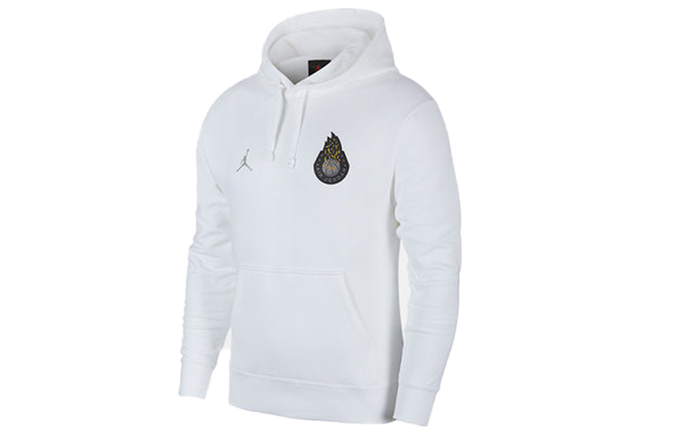 Jordan Legacy Basketball Fire Hoodie Pullover White CJ9093-100