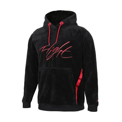 Jordan Letter Embroidery Fleece Colorblock Hoodie Sweatshirt Black () AH6251-010