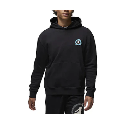 Jordan Letter Logo Graphic Fleece Hoodie Black DV7592-010