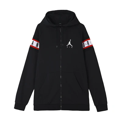 Jordan Letter Logo Printed Hoodie Jacket Black - Fall Season CU2775-010