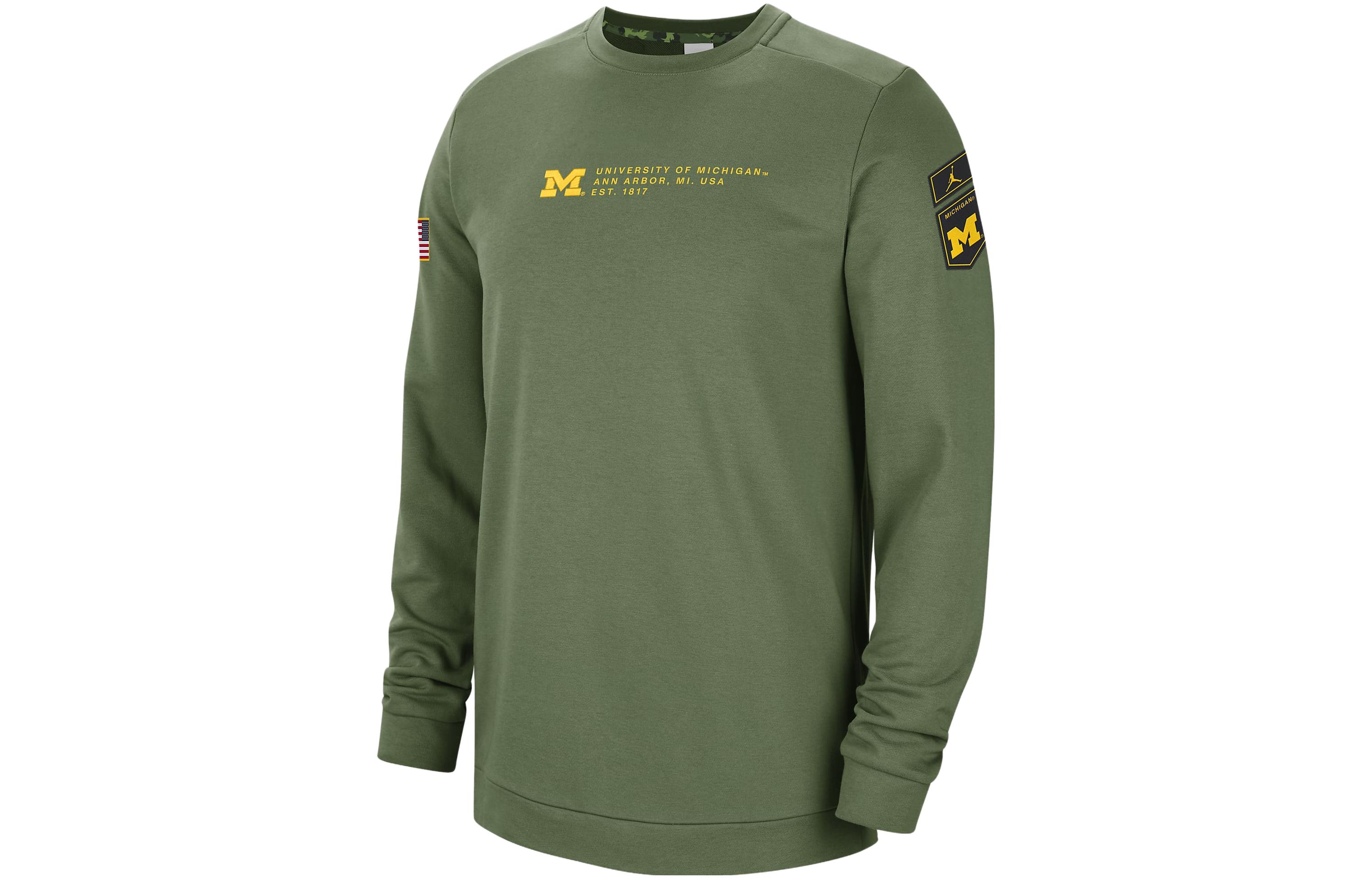 Jordan Letter Print Crewneck Long-Sleeve Sweatshirt Green () DQ2094-328