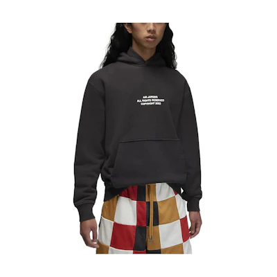 Jordan Letter Print Pullover Hoodie Men’s Dark Gray DQ7545-045