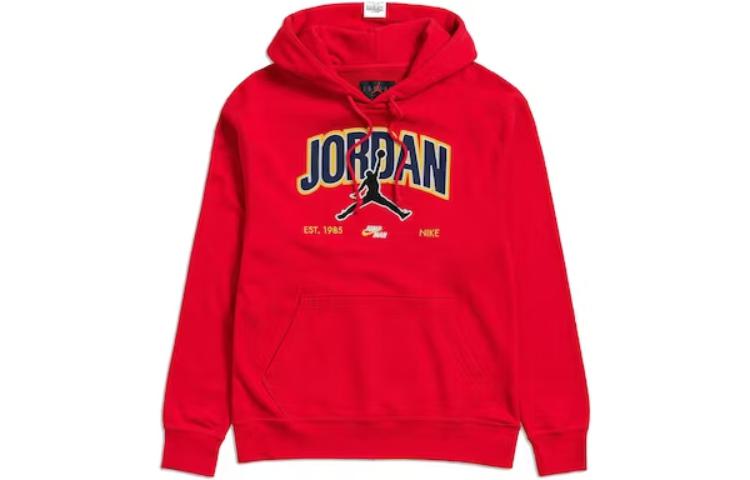 Jordan Letter Print Slim Long-Sleeve Sweatshirt Red () DA7184-687