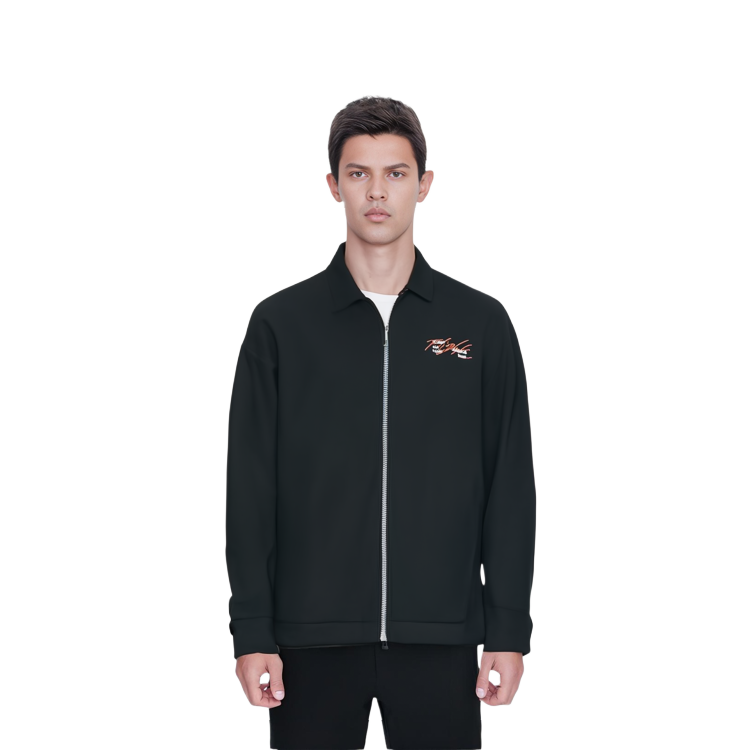 Cheap 乔丹字母印花拉链夹克 黑色 DJ0239-010