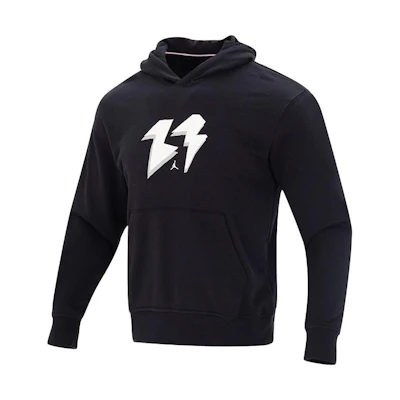 Jordan Lightning Print Loose Fit Hoodie Black Running Sweatshirt FQ1871-010
