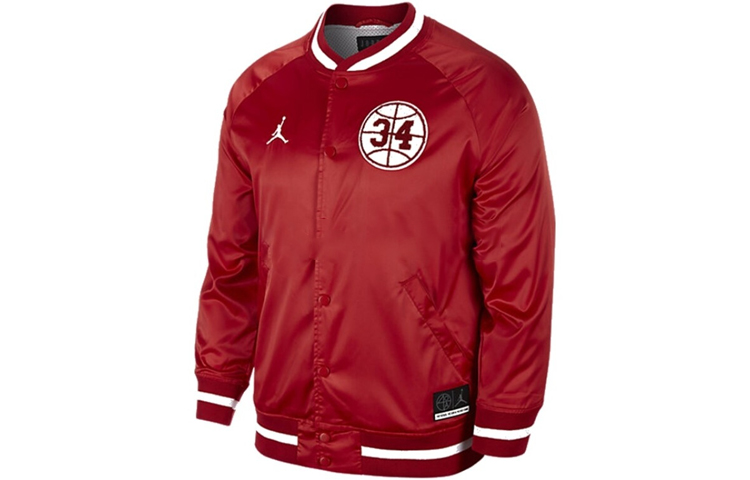 Jordan Lightweight Mesh Baseball Jacket Ray Allen #34 Red Back to School Edition AR1170-688