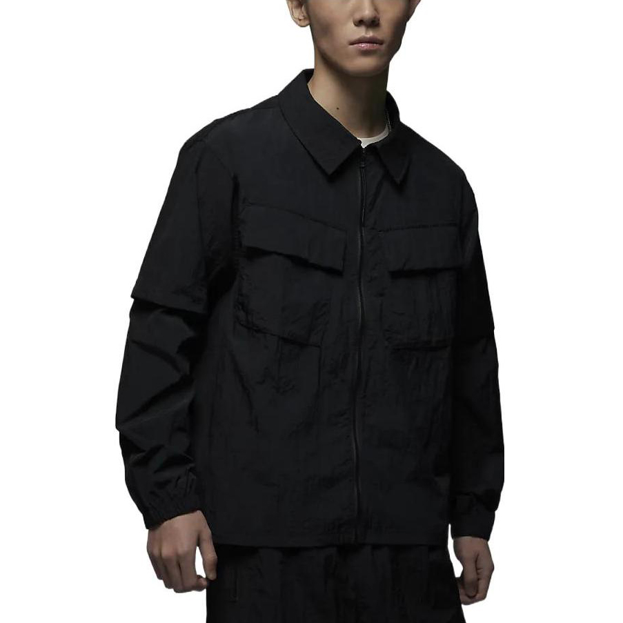 Shop Jordan Lightweight Woven Utility Jacket Black DV7694-010