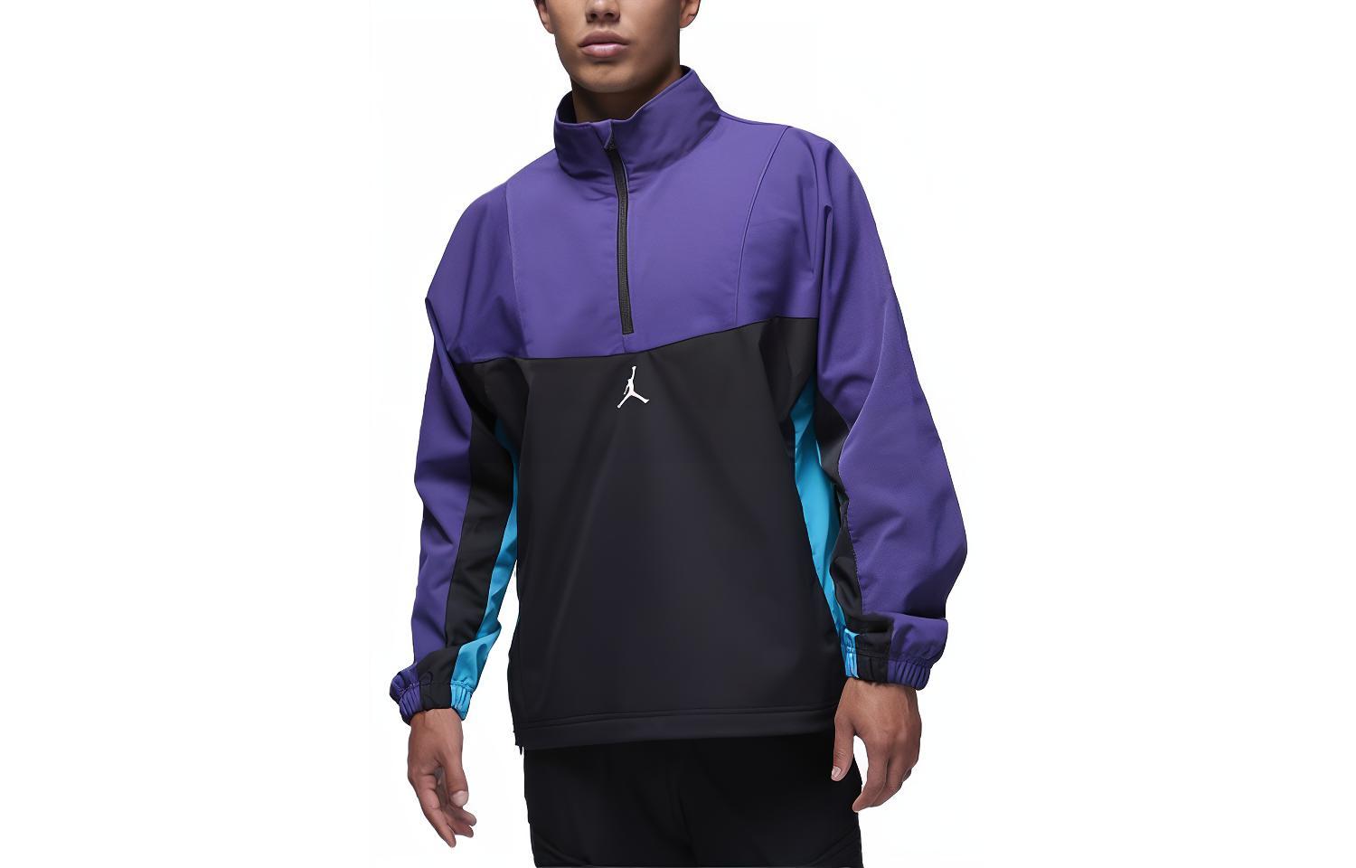 Jordan Logo Colorblock Half-Zip Pullover Sweatshirt DZ0553-502