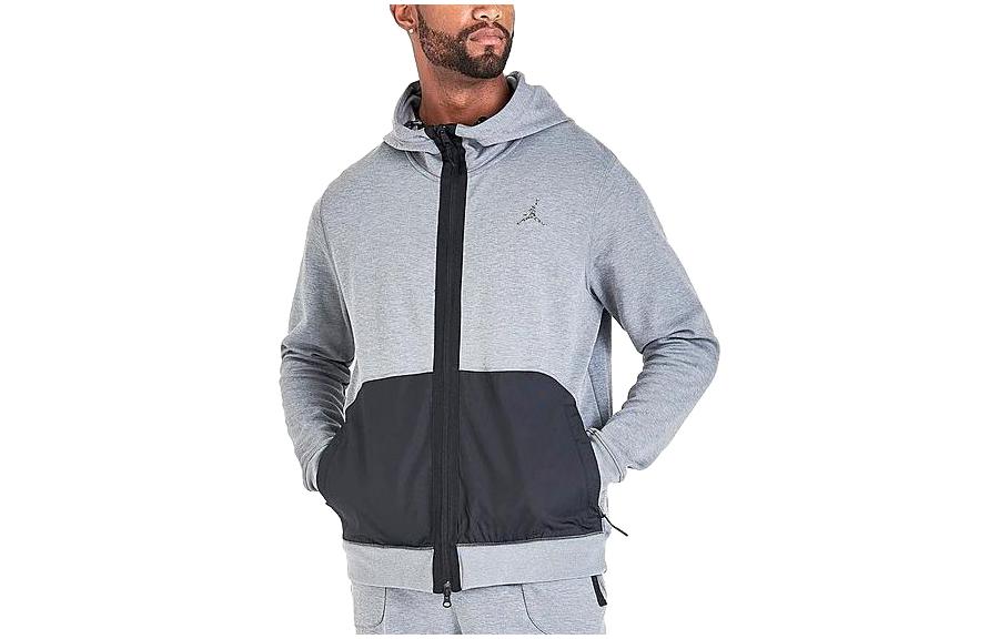 Jordan Logo Colorblock Hoodie Grey DJ0875-091