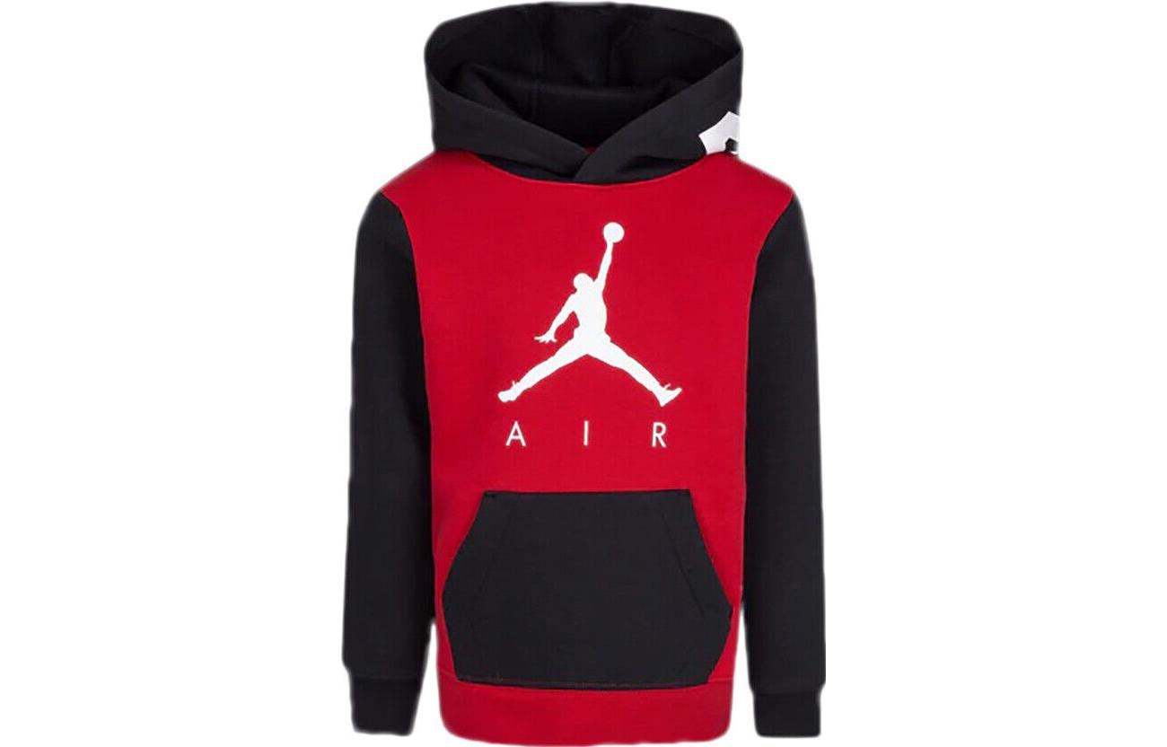 Jordan Logo Colorblock Hoodie Red AV2321-687