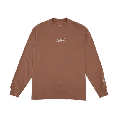 Jordan Logo Crewneck Pullover Sweatshirt Brown () DN4427-256