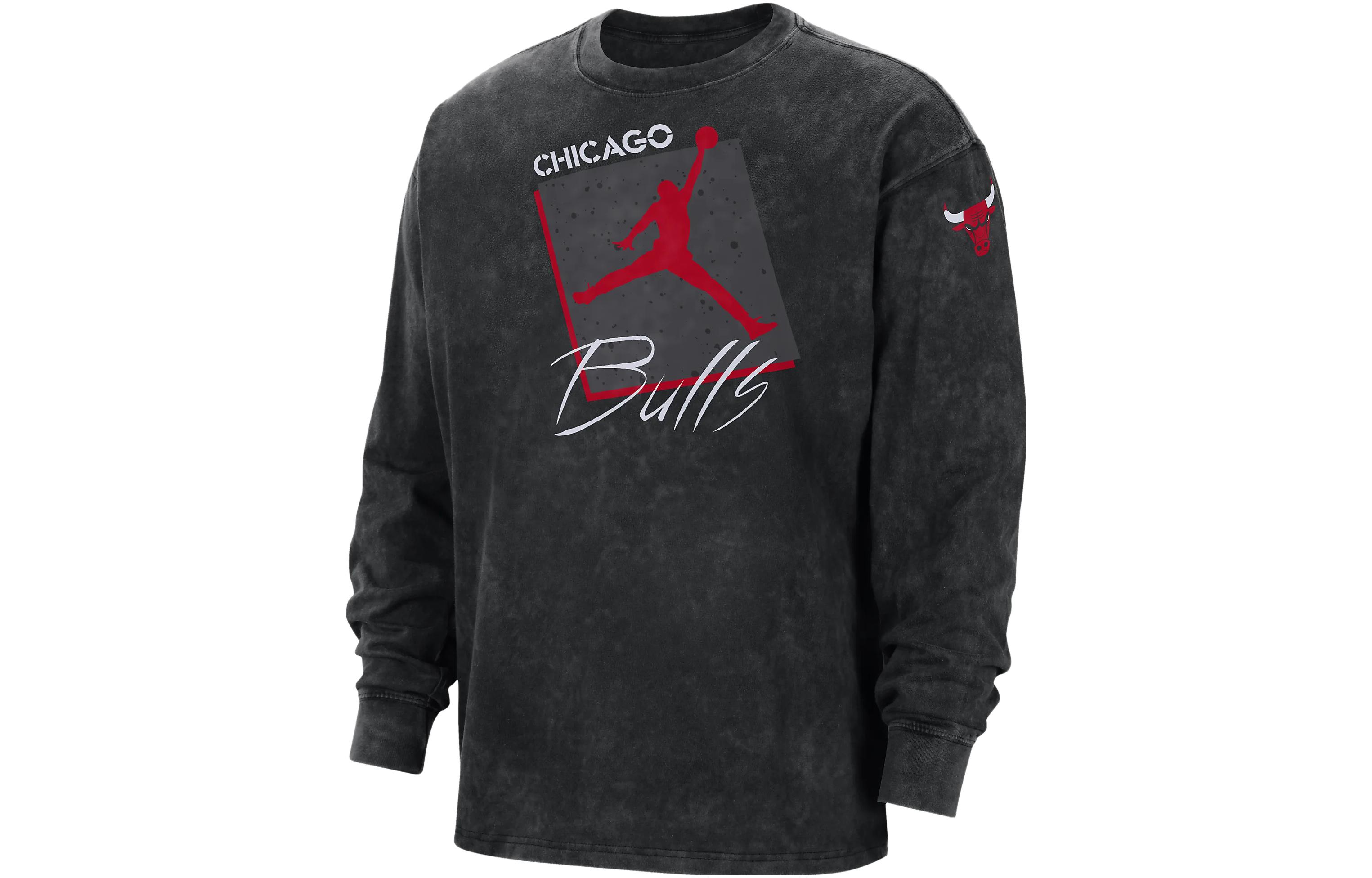 Jordan Logo Crewneck Sweatshirt Black Long Sleeve DV5739-010