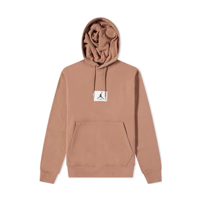 Jordan Logo Drawstring Hoodie Brown Long Sleeve DA9816-256