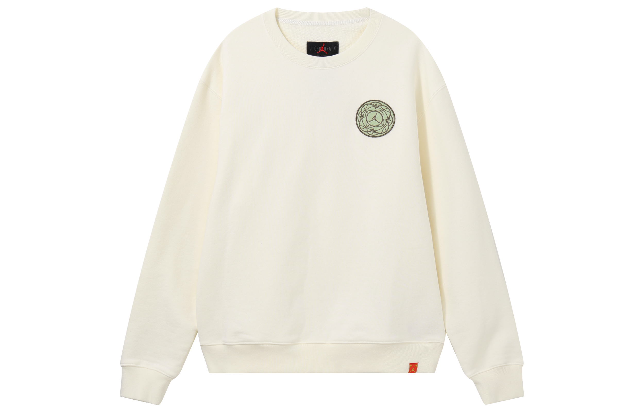 Jordan Logo Embroidered Crewneck Sweatshirt Off-White FJ1321-163