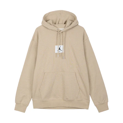 Jordan Logo Embroidered Drawstring Hoodie Loose Fit Khaki DQ7339-201