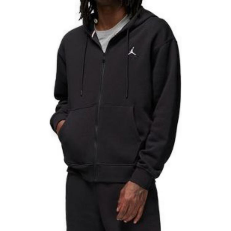 Details for 乔丹刺绣标志冬季黑色羊毛连帽夹克 DA9811-010