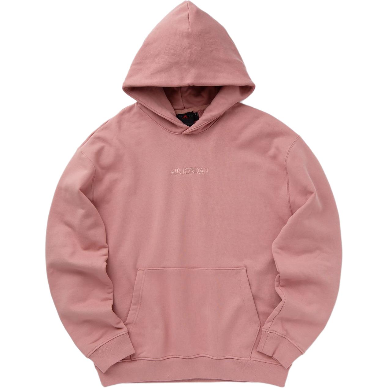 Jordan Logo Embroidered Oversized Vintage Hoodie Iron Rust Pink FJ1966-685