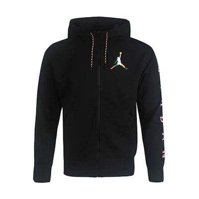 Jordan Logo Full Zip Hoodie Jacket Black CZ5429-010