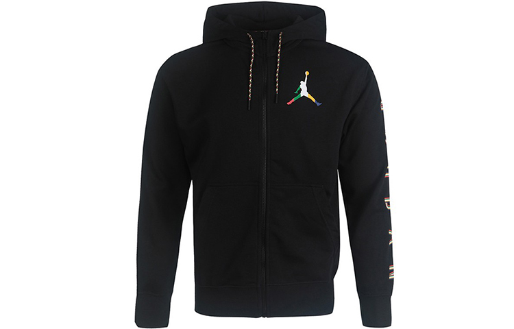 Jordan Logo Full Zip Hoodie Jacket Black CZ5429-010 圖 2