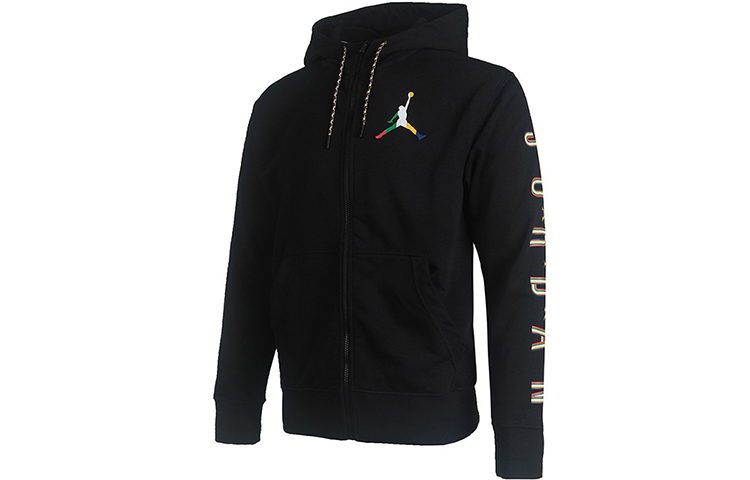 Jordan Logo Full Zip Hoodie Jacket Black CZ5429-010 圖 4
