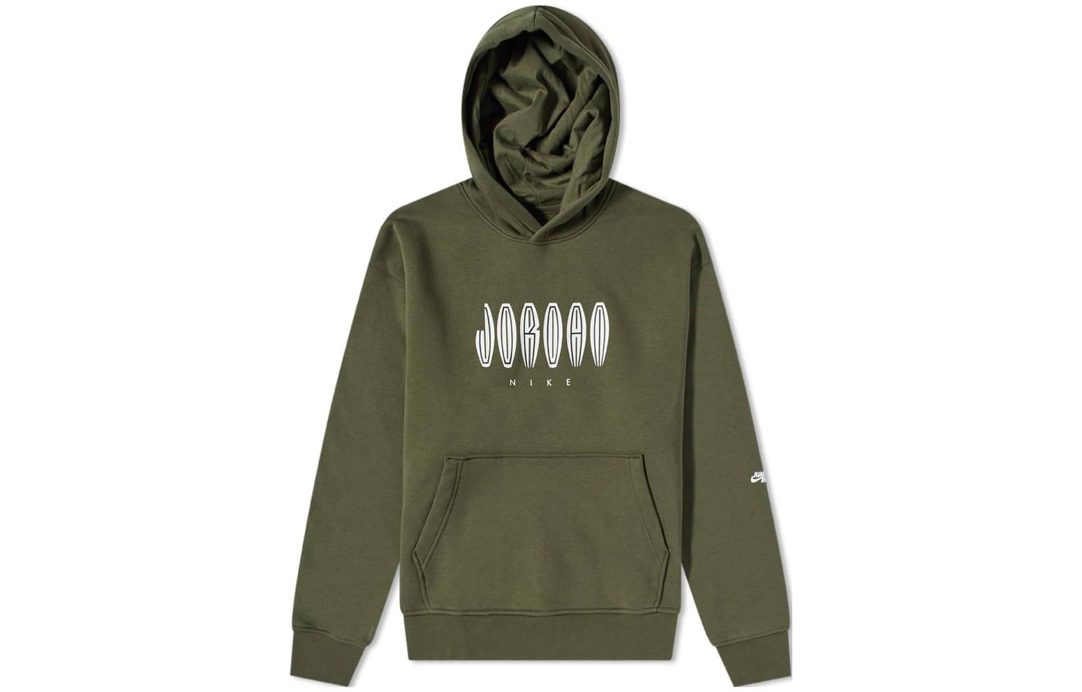 Jordan Logo Graphic Crewneck Sweatshirt Green Long Sleeve DQ7559-325