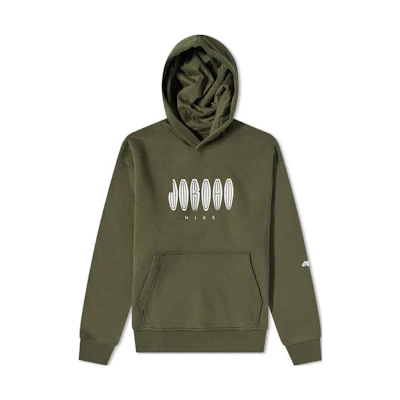Jordan Logo Graphic Crewneck Sweatshirt Green Long Sleeve DQ7559-325