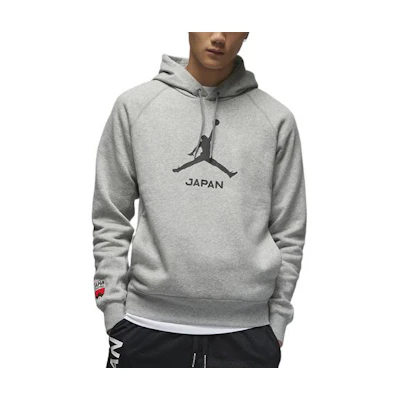 Jordan Logo Graphic Drawstring Hoodie Dark Gray FD9478-063