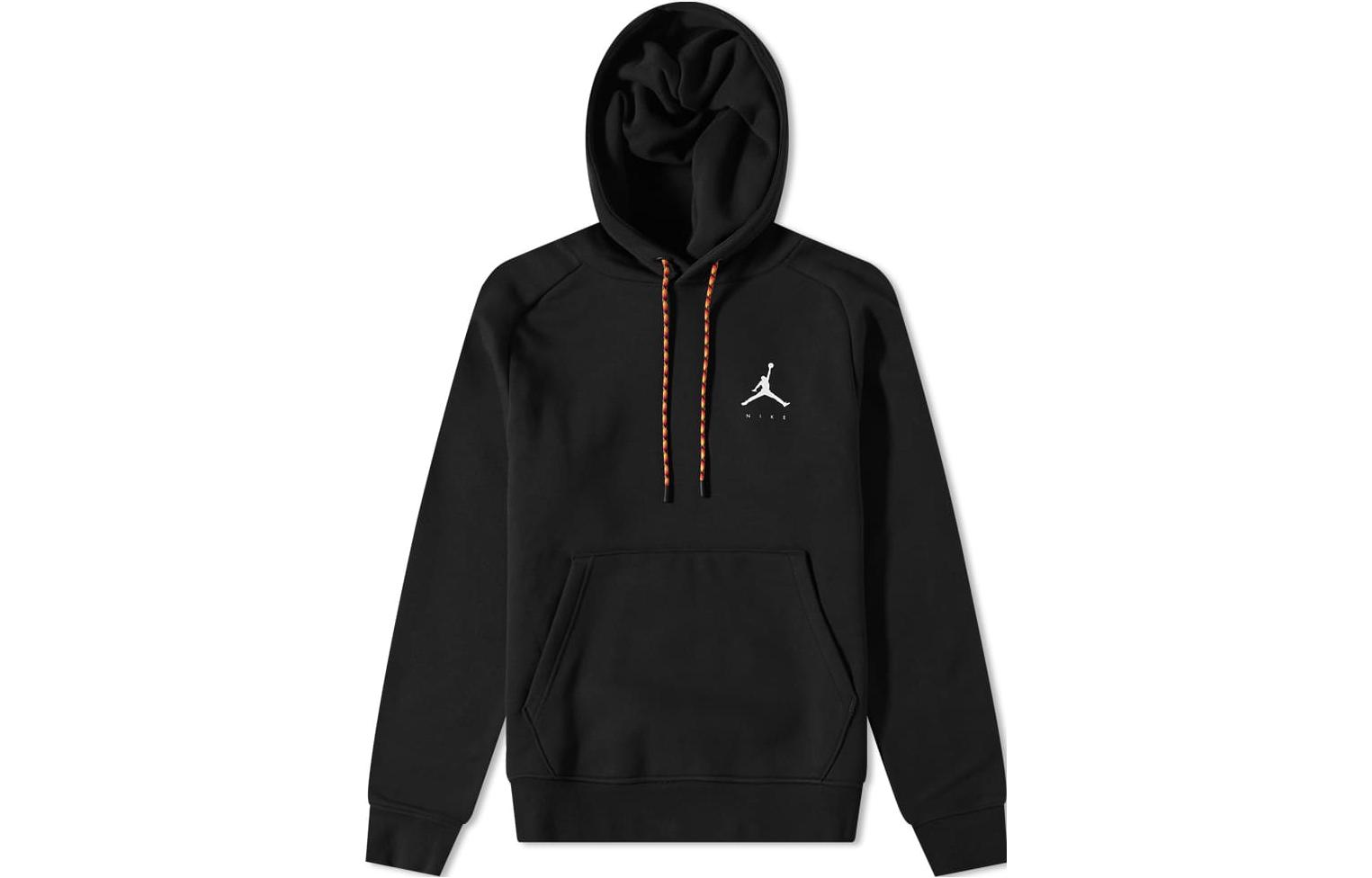Jordan Logo Graphic Hoodie Black Pullover Long Sleeve DJ0210-010